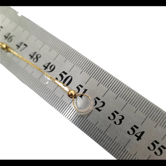 Adjustable non-piercing nipple necklace stainless steel gold pleaded - Picture 6 of 8